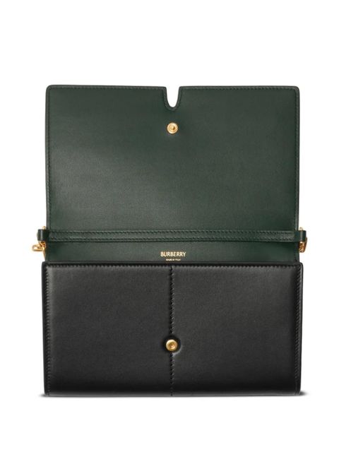 Burberry Snip leather chain wallet - Black