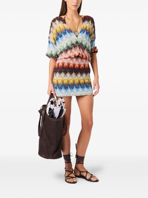 Missoni patterned mini skirt - Blue - zdjęcie produktu nr 2