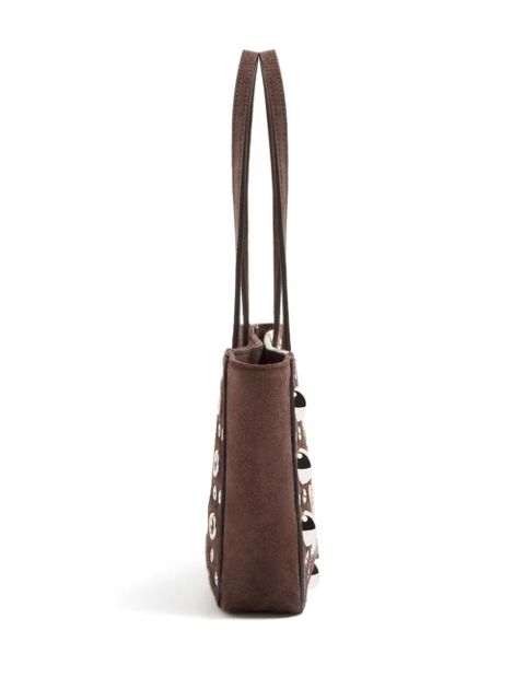Valentino Garavani mini Nellcote embroidered tote bag - Brown