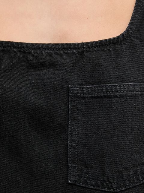 Marc O'Polo sukienka jeansowa kolor czarny mini prosta 5000007885