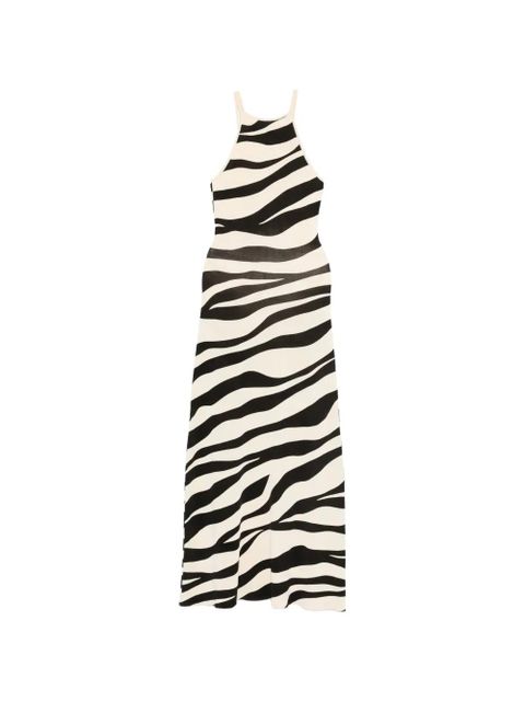 SANDRO zebra-print knitted maxi dress - Neutrals - zdjęcie produktu nr 1