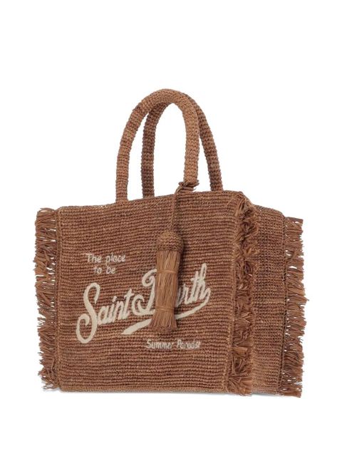MC2 Saint Barth Colette fringed tassel tote bag - Brown