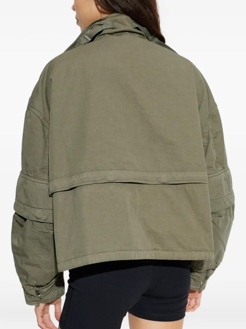 Alexander Wang logo-embroidered cotton jacket - Green