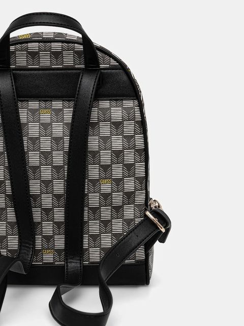 Guess plecak FOLLIE damski kolor czarny mały wzorzysty TWLW96 76032