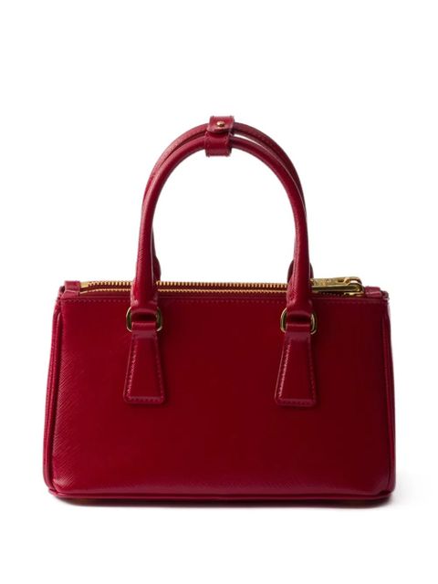 Prada mini Galleria Saffiano-leather tote bag - Red