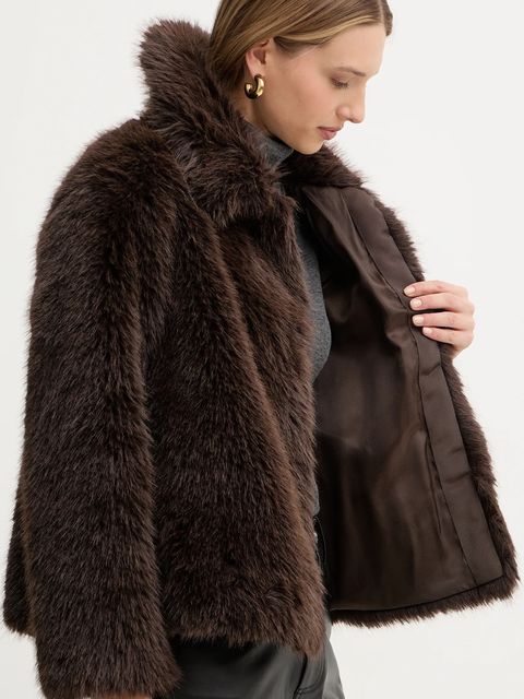 Weekend Max Mara kurtka BRENTA kolor brązowy przejściowa 2525086013600