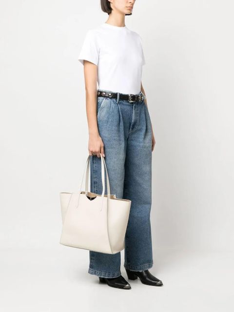 Zadig&Voltaire logo-plaque leather tote bag - White - zdjęcie produktu nr 2