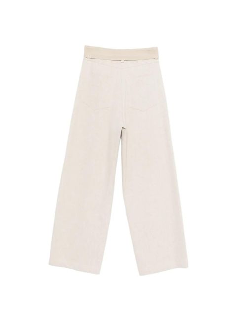 Alysi contrast-waist trousers - Neutrals - zdjęcie produktu nr 2