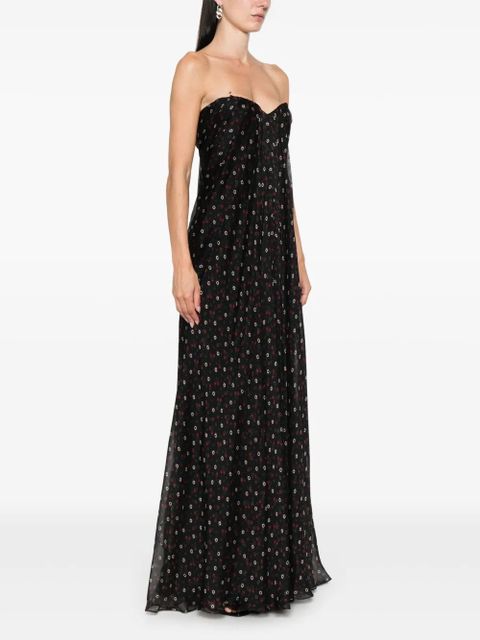 Alexander McQueen strapless silk dress - Black