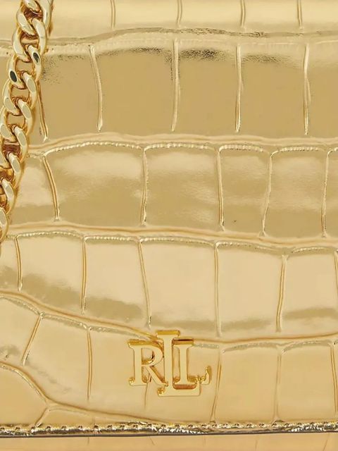 Lauren Ralph Lauren embossed clutch bag - Gold