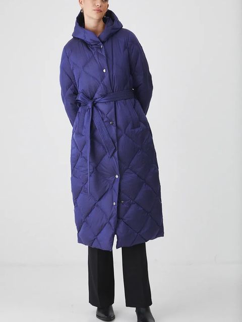 Medicine płaszcz puchowy kolor fioletowy zimowy