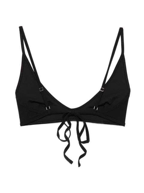TOTEME Scoop-neck tie-fastening bikini top - Black - zdjęcie produktu nr 2