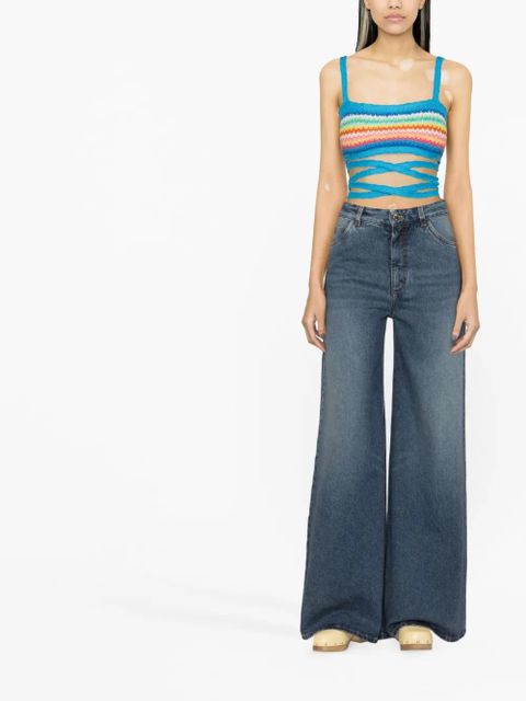 Alanui Over The Rainbow knitted bra - Blue - zdjęcie produktu nr 2