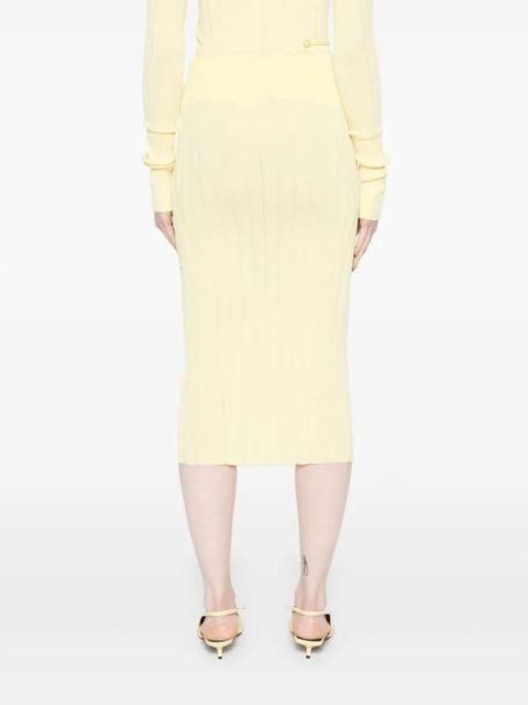 Jacquemus La jupe Pralù midi skirt - Yellow - zdjęcie produktu nr 2