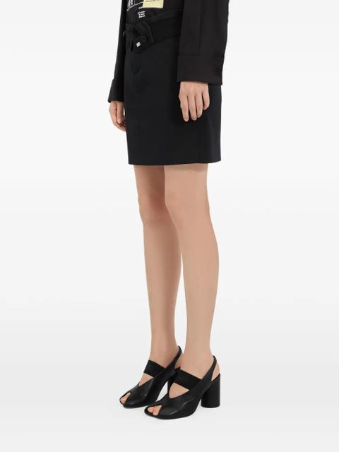MM6 Maison Margiela belt A-line mini skirt - Black - zdjęcie produktu nr 2