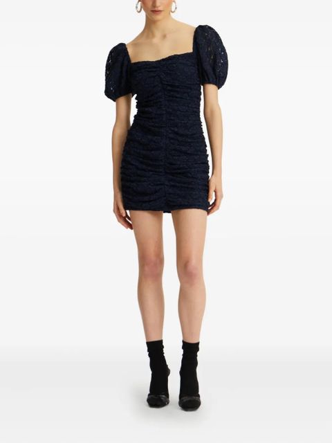 ROTATE BIRGER CHRISTENSEN puff-sleeve mini dress - Blue