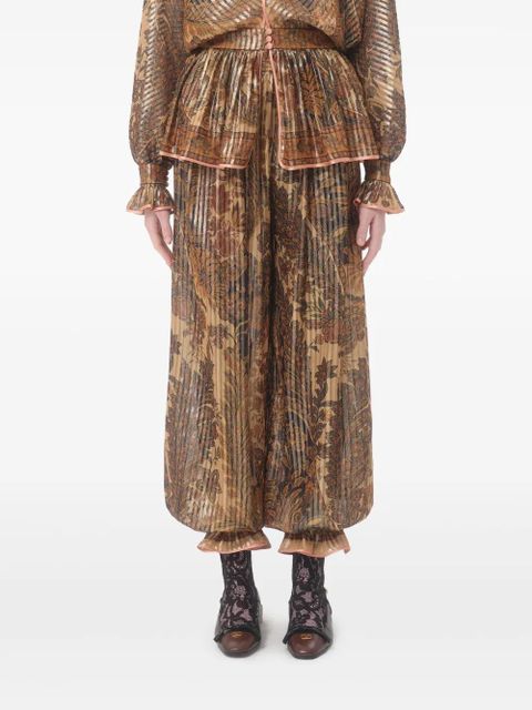 Valentino Garavani Voyage Imaginaire-print balloon trousers - Neutrals