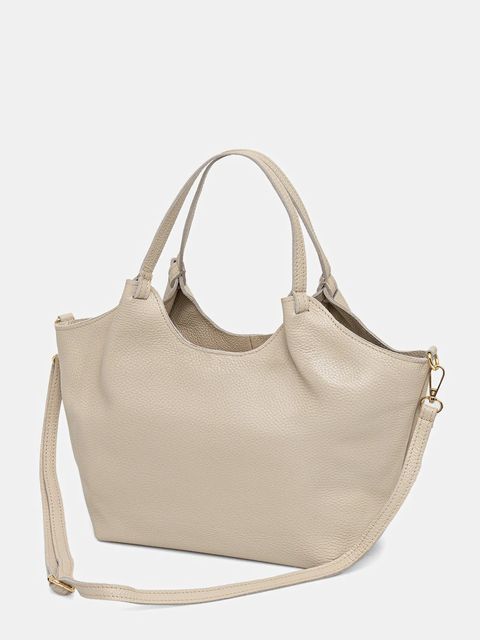 Answear.LAB torebka skórzana kolor beżowy