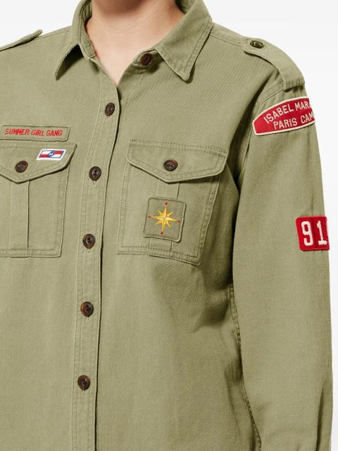 ISABEL MARANT Umberta buttoned patch-pocket shirt - Green