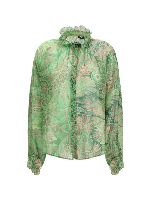 ETRO frill paisley shirt - Green - zdjęcie produktu nr 1
