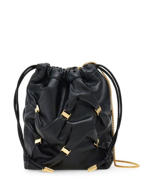Ferragamo mini leather bucket bag - Black - zdjęcie produktu nr 1