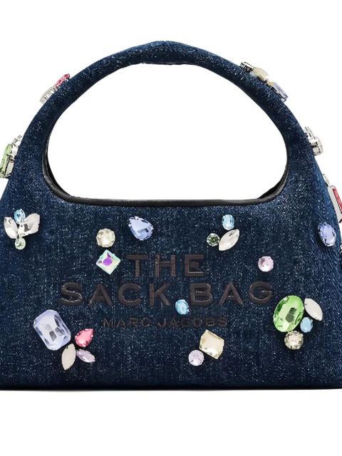 Marc Jacobs crystal-embellished denim shoulder bag - Blue - zdjęcie produktu nr 2