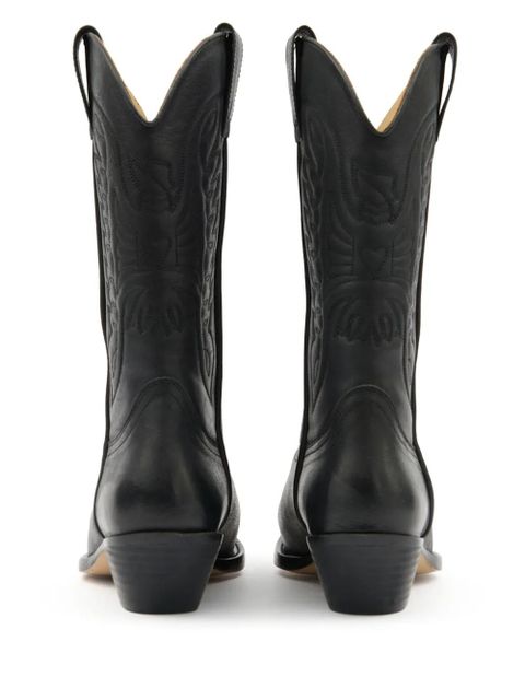 MM6 Maison Margiela Western-style panelled boots - Black