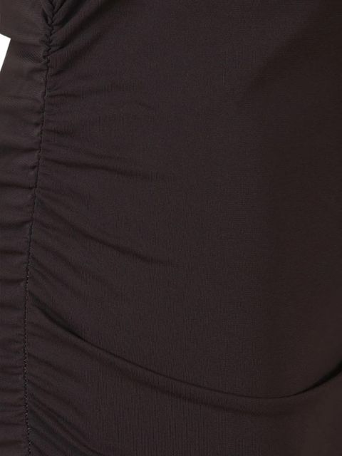 PINKO ruffled-hem mini dress - Brown