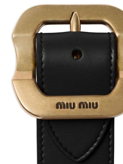 Miu Miu leather bracelet - Black