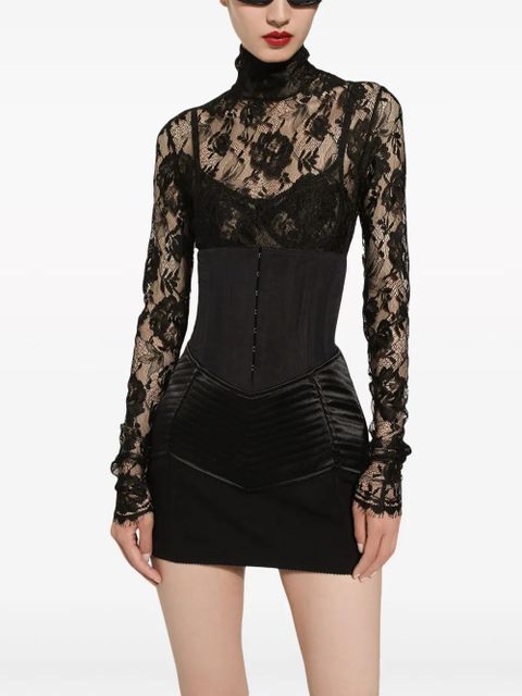 Dolce & Gabbana bustier-waist ruched miniskirt - Black