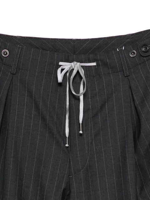 Maison Margiela pinstripe drawstring trousers - Grey