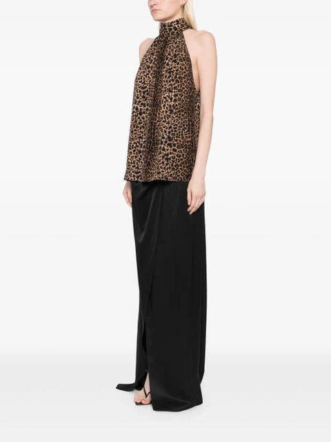 TOM FORD leopard-print tank top - Brown