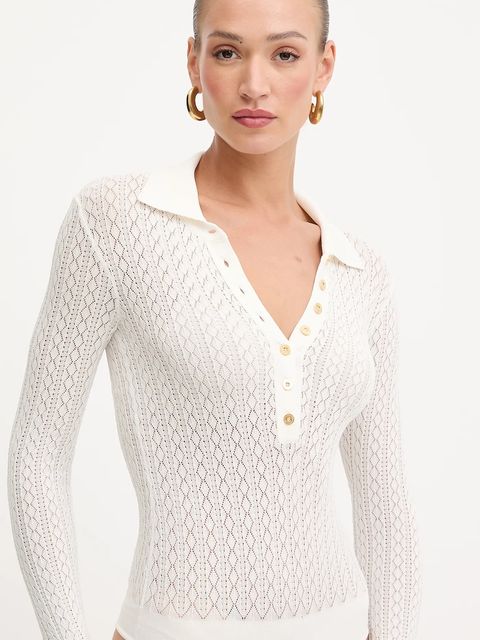 Elisabetta Franchi body damskie kolor beżowy BK66T51E3