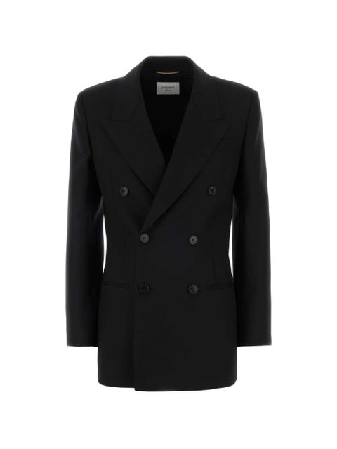 Saint Laurent double-breasted wool blazer - Black - zdjęcie produktu nr 1