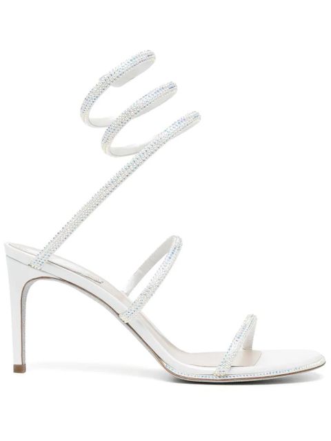 René Caovilla 80mm rhinestone strappy sandals - White - zdjęcie produktu nr 1