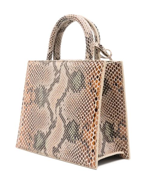 MC2 Saint Barth snakeskin tote bag - Neutrals
