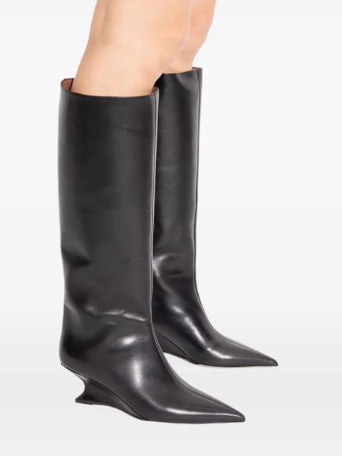 Paris Texas 65mm pointed-toe sculpted-heel Boots - Black