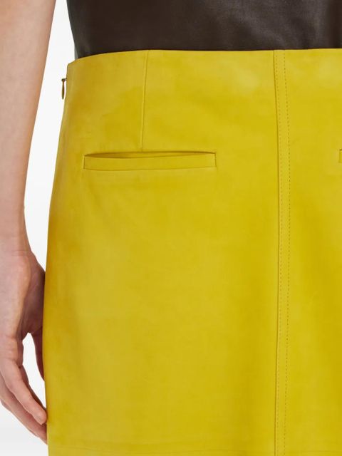 Ferragamo Nubuck pencil skirt - Yellow