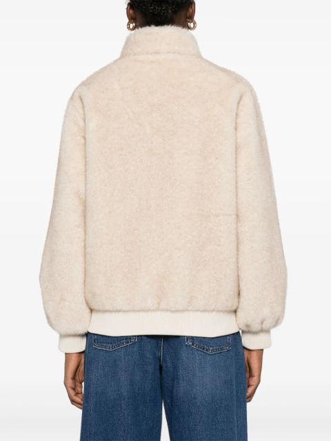 SANDRO zip-up bomber jacket - Neutrals - zdjęcie produktu nr 2