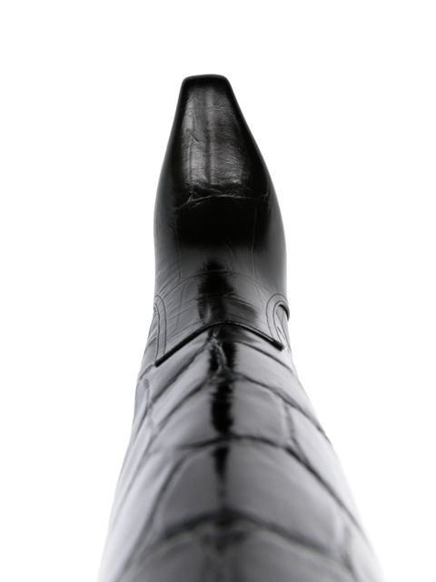 Paris Texas 80mm leather boots - Black