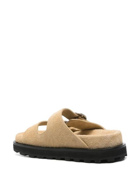 Jil Sander suede slides - Neutrals