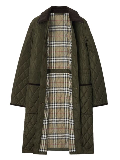 Burberry quilted car coat - Green