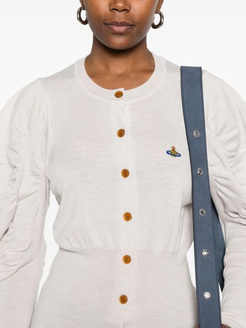 Vivienne Westwood puff-sleeve buttoned cardigan - Grey