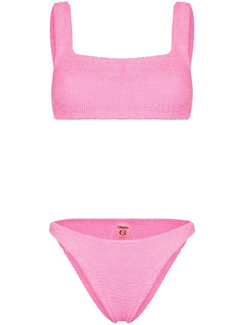Hunza G crinkled cropped bikini set - Pink - zdjęcie produktu nr 1