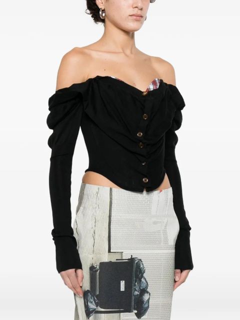Vivienne Westwood button bea corset top - Black