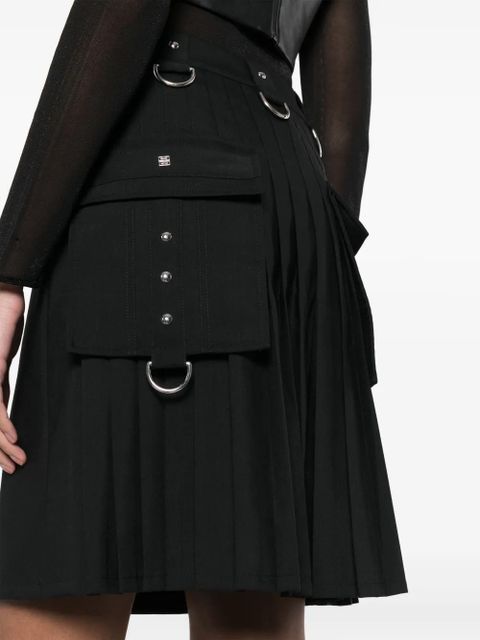 Givenchy D-ring-embellished A-line skirt - Black