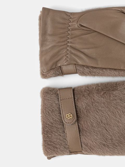 BOSS rękawiczki damskie kolor brązowy 50551632 - zdjęcie produktu nr 2