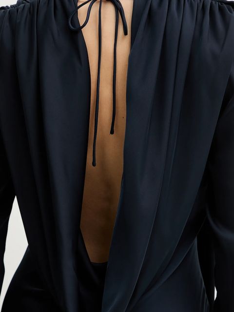 Rotate sukienka kolor granatowy maxi prosta 1154392318