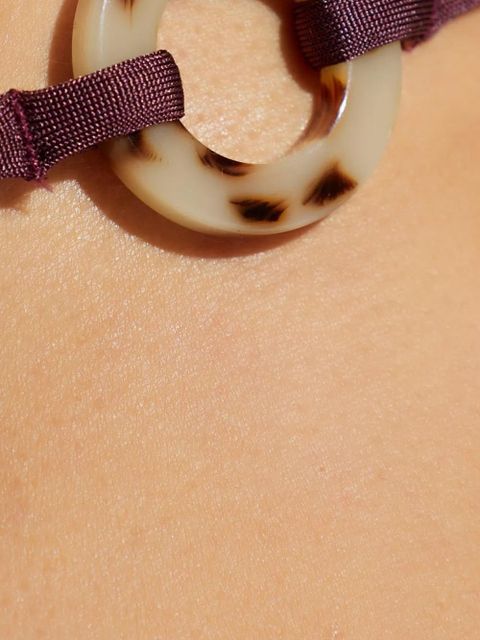 Bond-eye Ring triangle-shape bikini top - Purple - zdjęcie produktu nr 2