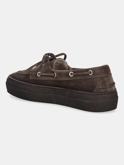 Copenhagen mokasyny zamszowe CPH177 damskie kolor brązowy na platformie CPH177